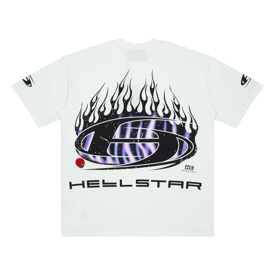 Hellstar Flame Graphic Oversized T-Shirt - Black