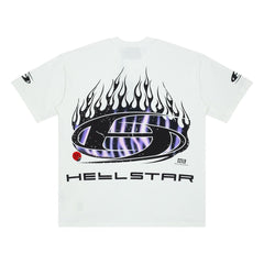 Hellstar Flame Graphic Oversized T-Shirt - Black