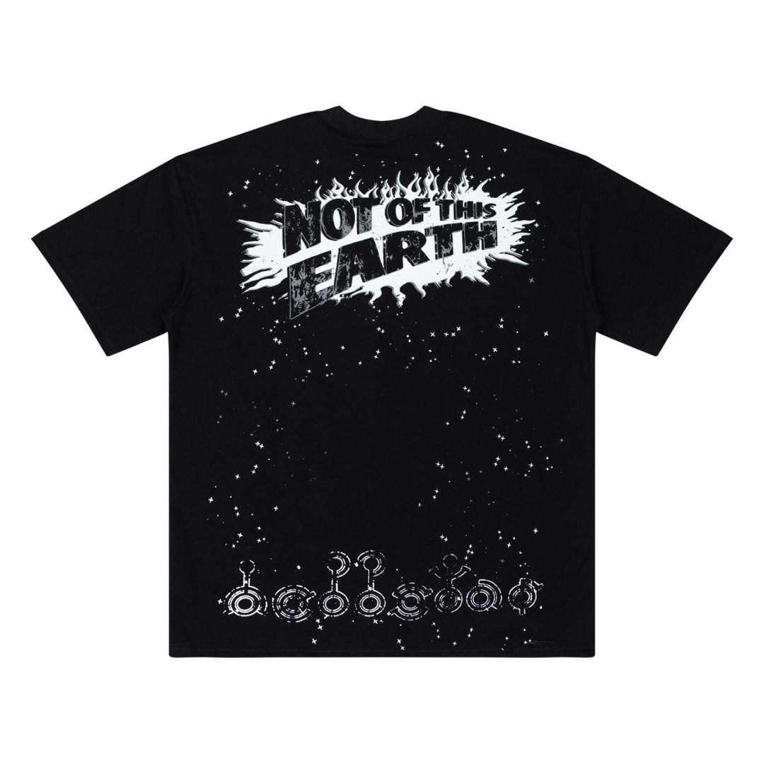 Hellstar Records Graphic Cotton T-Shirt - Black