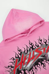 HELLSTAR Flame Logo Gradient Vintage Wash Hoodie