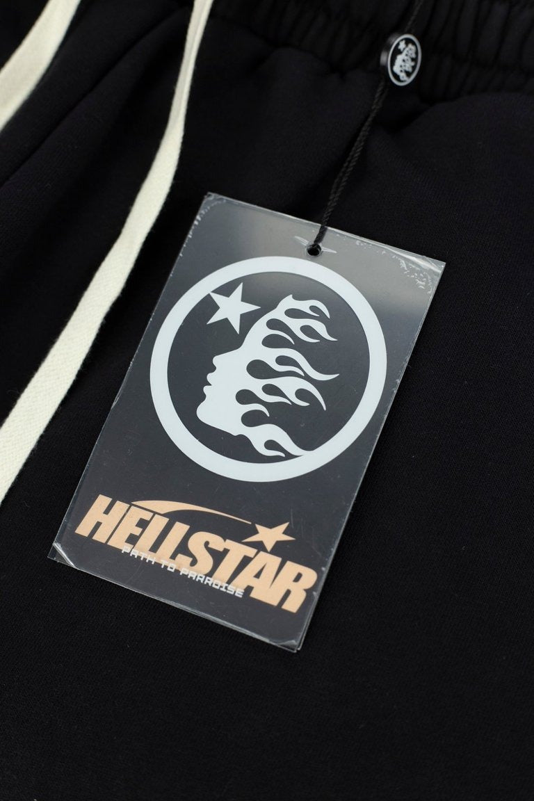 Hellstar Vintage Wash Spray Graphic Sweat Shorts
