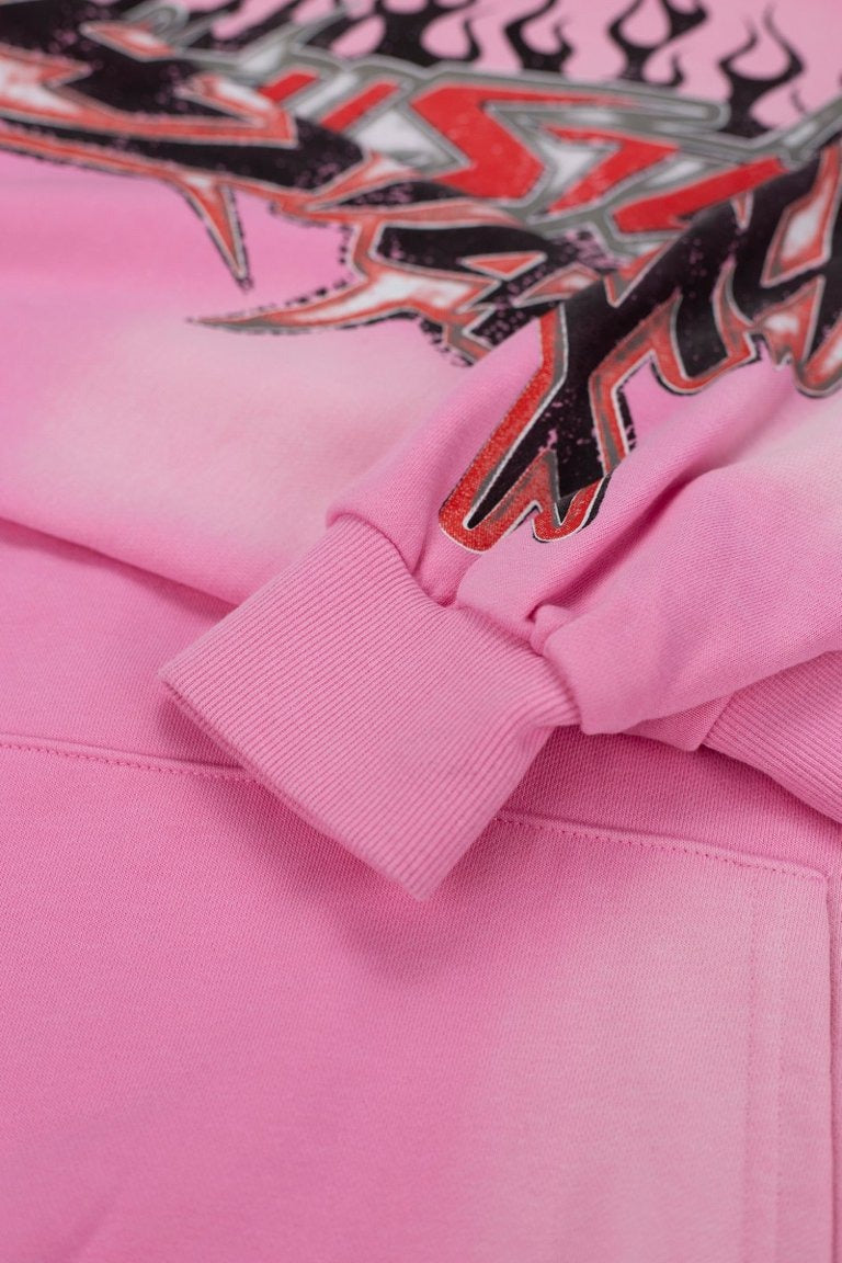 HELLSTAR Flame Logo Gradient Vintage Wash Hoodie