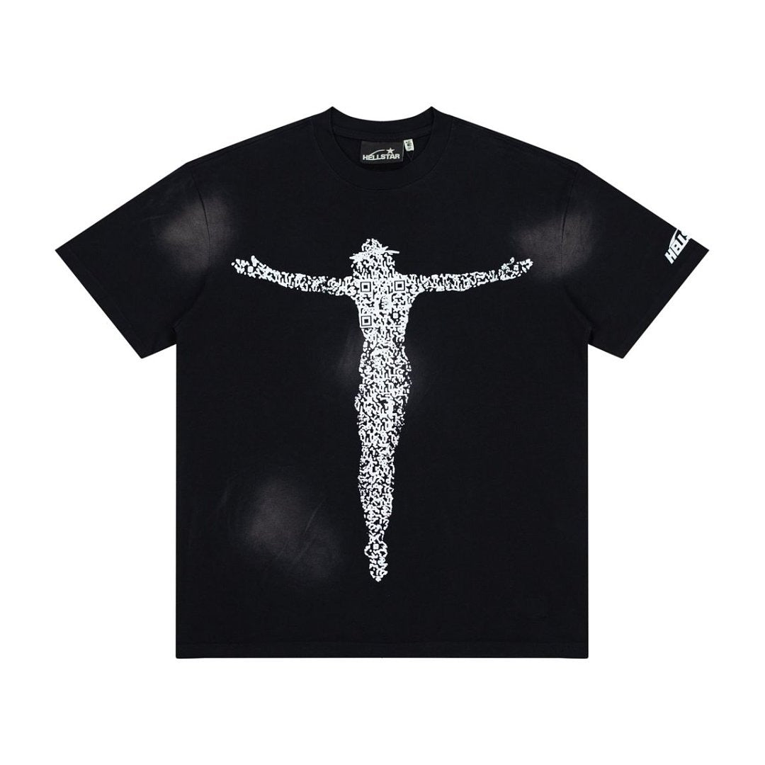 Hellstar Brain Cross Graphic Oversized Cotton T-Shirt