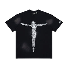 Hellstar Brain Cross Graphic Oversized Cotton T-Shirt