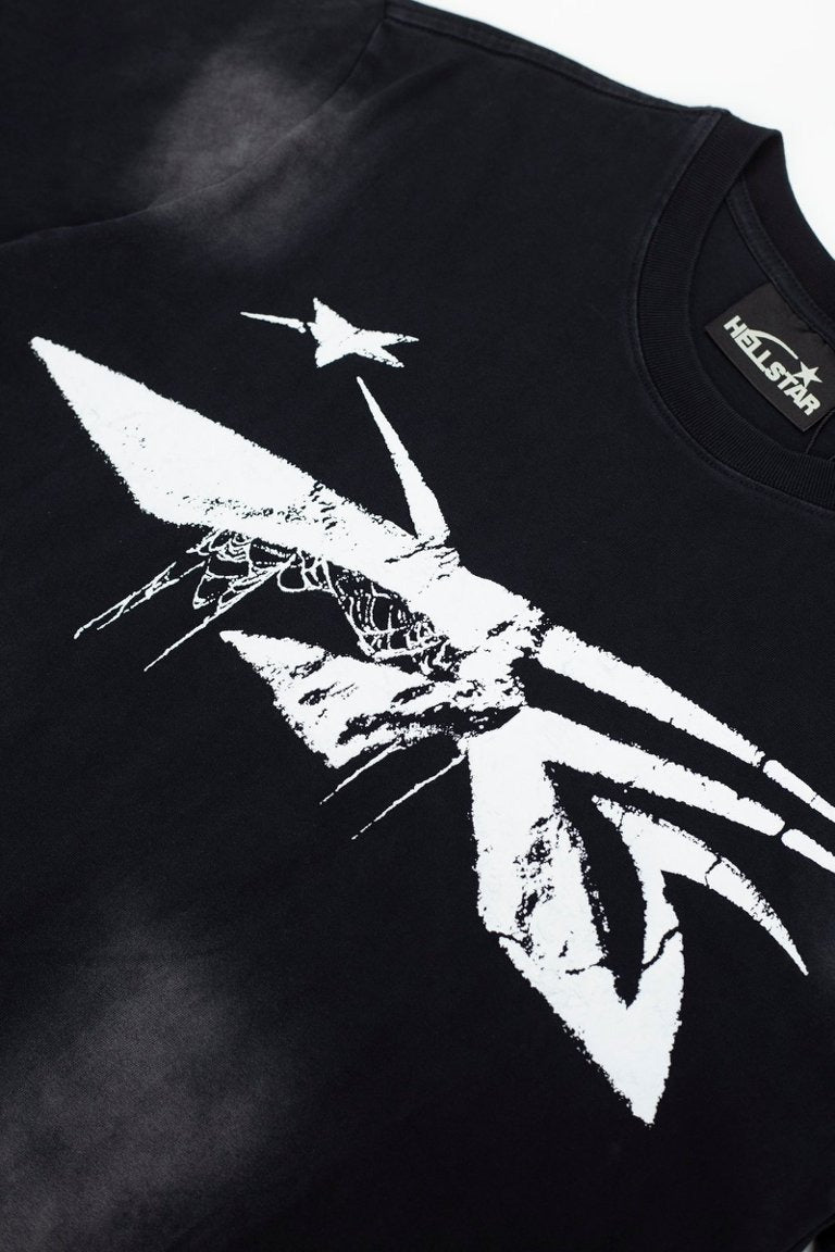 Hellstar Distressed Rip & Fray Vintage Washed Graphic T-Shirt