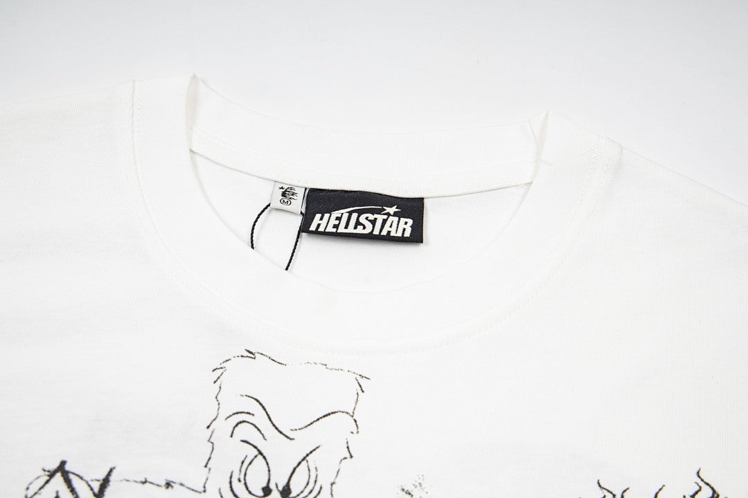 Hellstar High-Definition Graphic T-Shirt (White)