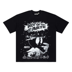 Hellstar Records Graphic Cotton T-Shirt - Black