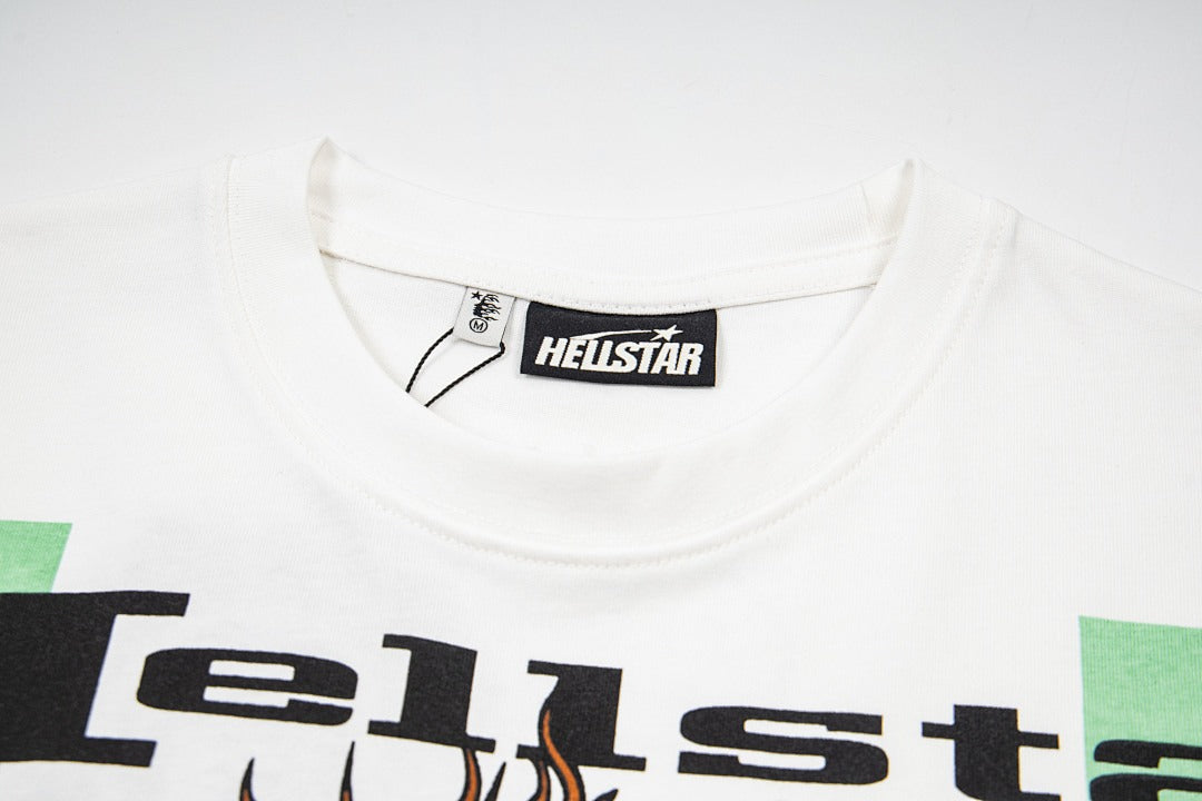 Hellstar Rhinestone & Graphic Short Sleeve T-Shirt (White)