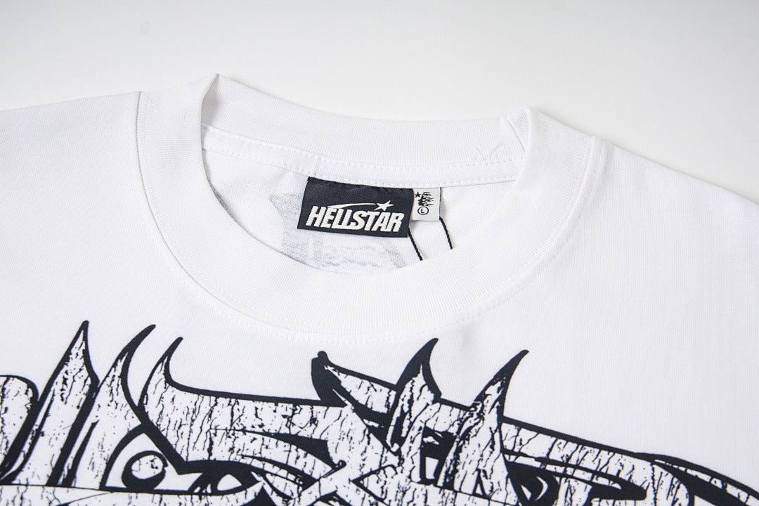 Hellstar Direct-to-Garment Graphic T-Shirt (White)