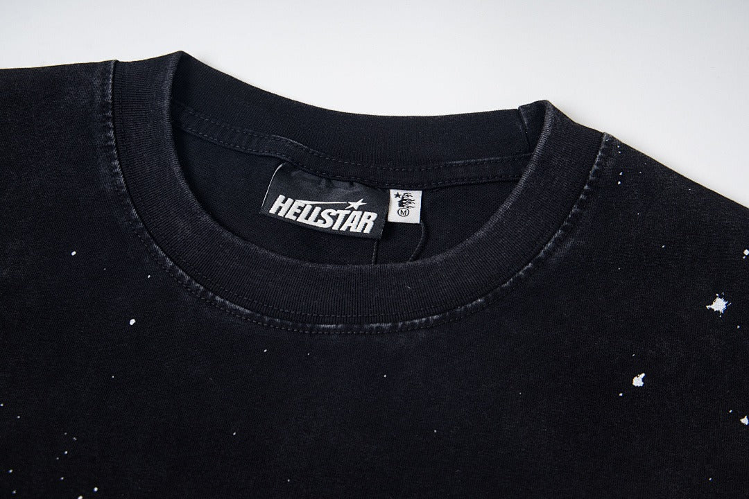 Hellstar Earth Graphic Washed Black T-Shirt