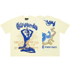 Hellstar Studios Yoga Large Logo Graphic Oversized T-Shirt