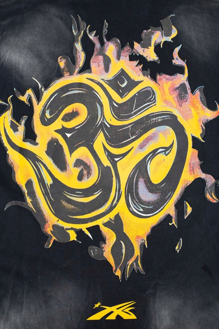 Hellstar Vintage Washed Flames & Meditating Skull Tank Top