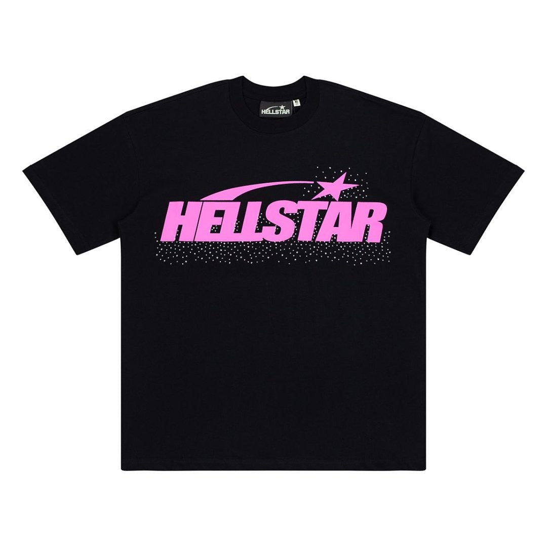 Hellstar Studios Rhinestone Graphic Oversized T-Shirt - Black