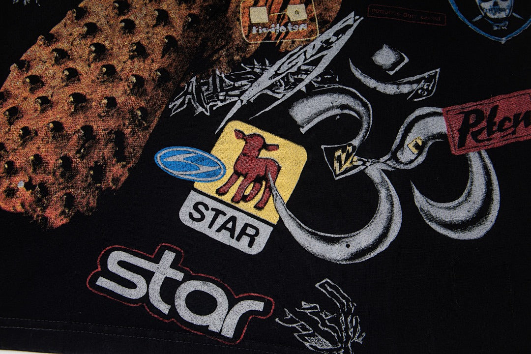 Hellstar Spiky Graphic Oversized T-Shirt in Black