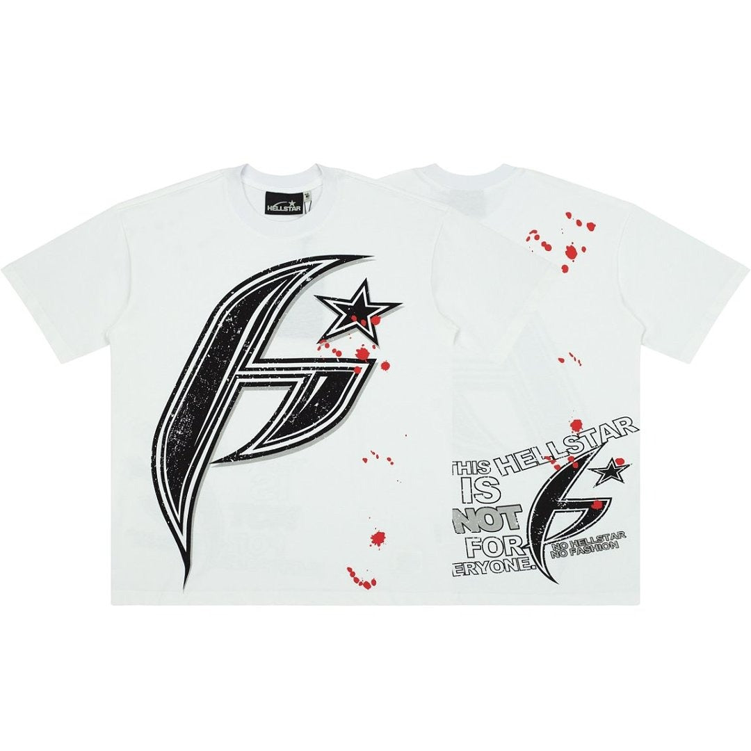 Hellstar Splatter Star Big H Graphic Oversized T-Shirt