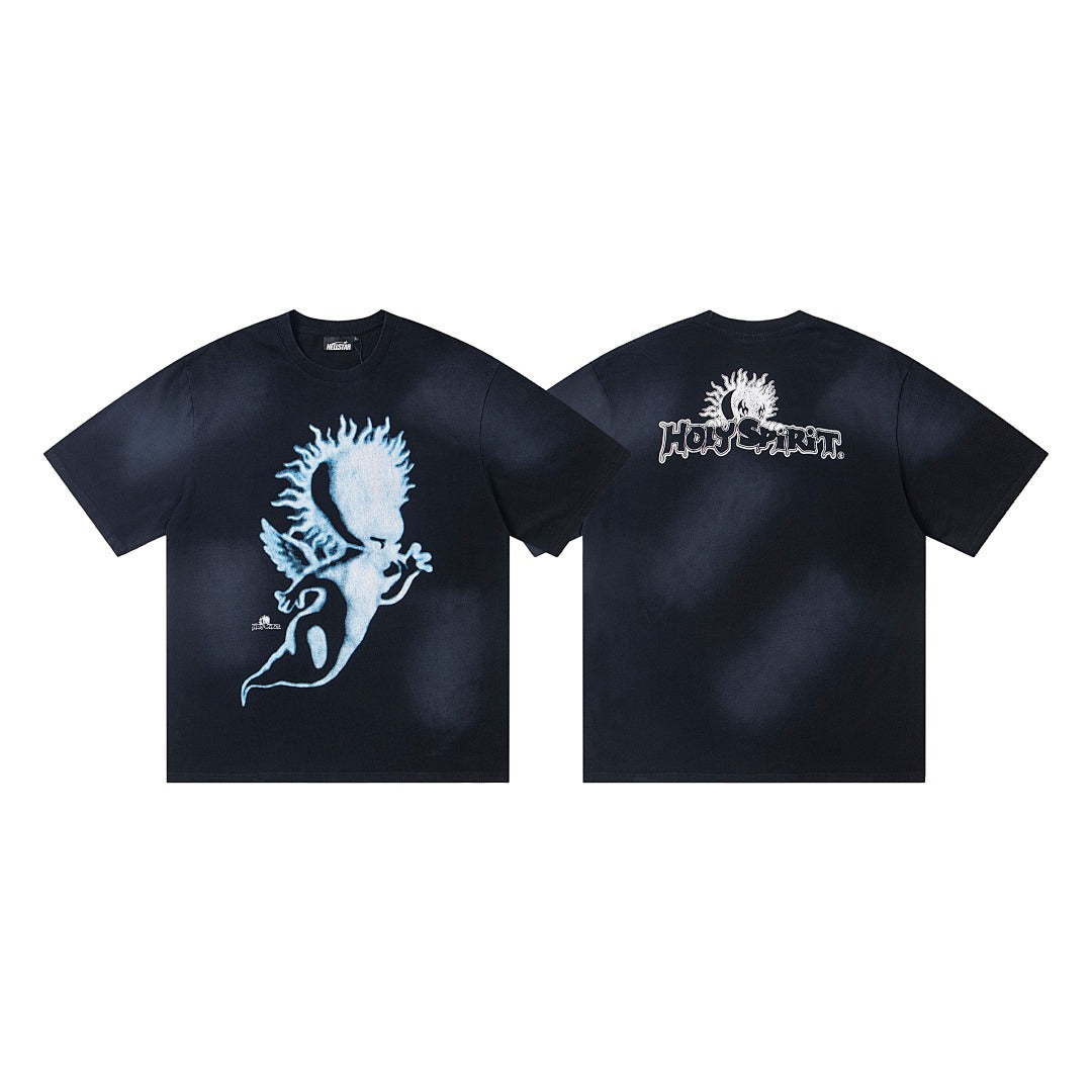 Hellstar Washed Black Graphic T-Shirt