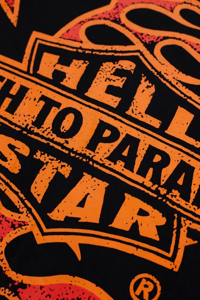 Hellstar Vintage Wash Flame Badge Graphic Oversized T-Shirt