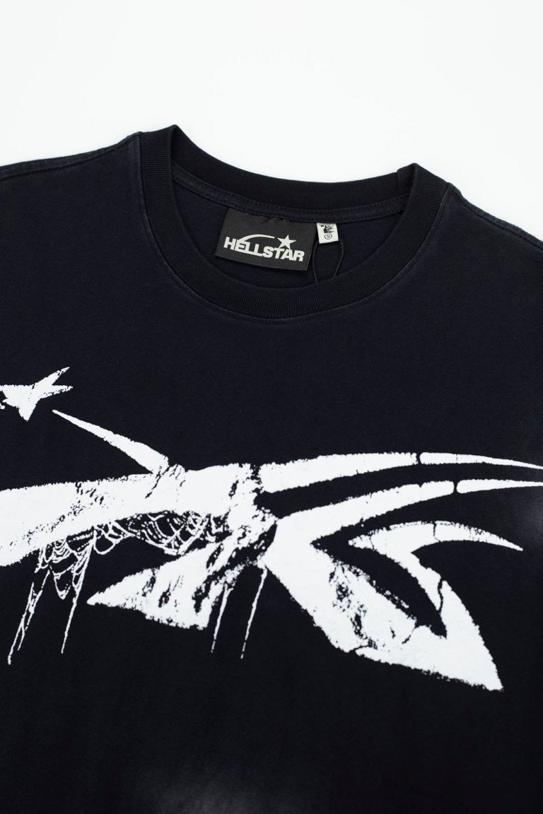 Hellstar Distressed Rip & Fray Vintage Washed Graphic T-Shirt