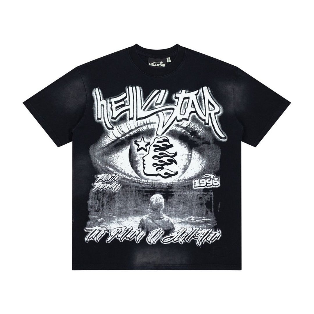 Hellstar Vintage Washed Eye Print T-shirt