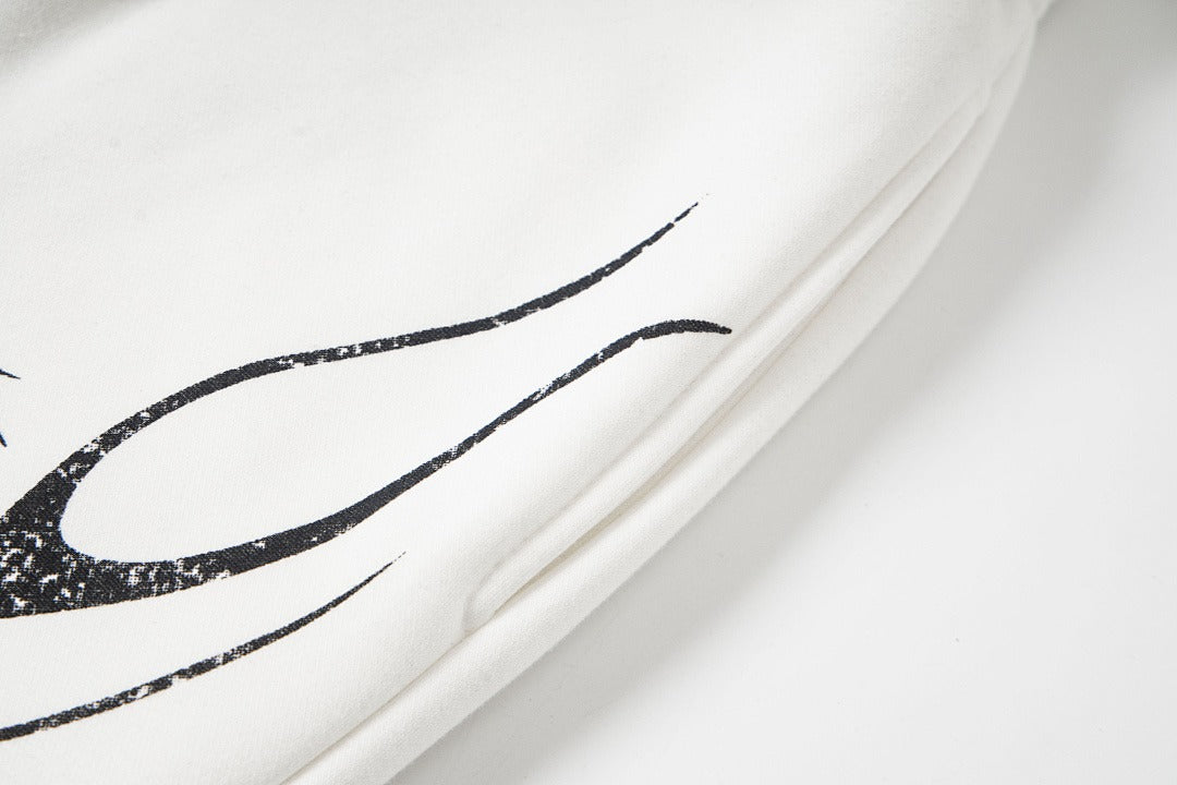 Hellstar Washed Fleece Graphic Sweatpants (White)