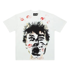 Hellstar Studios Abstract Silent Scream Graphic Cotton T-Shirt