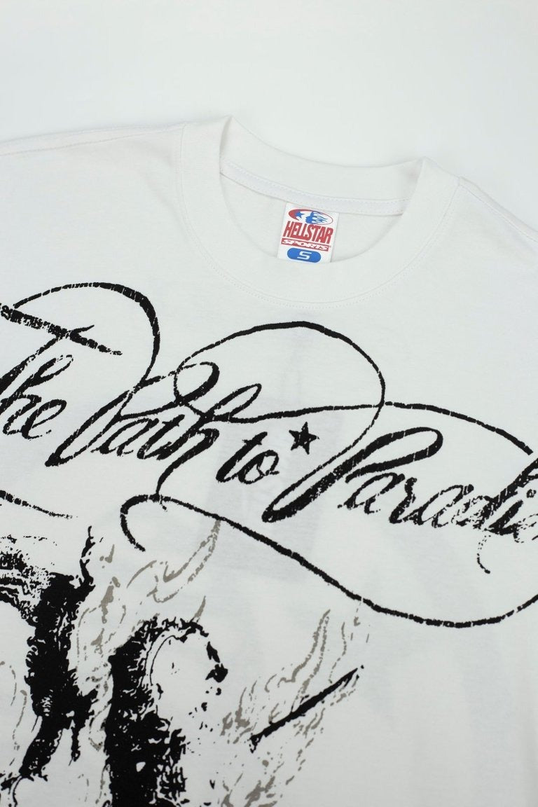 Hellstar Path to Paradise Graphic Oversized T-Shirt - Streetwear Washed Black