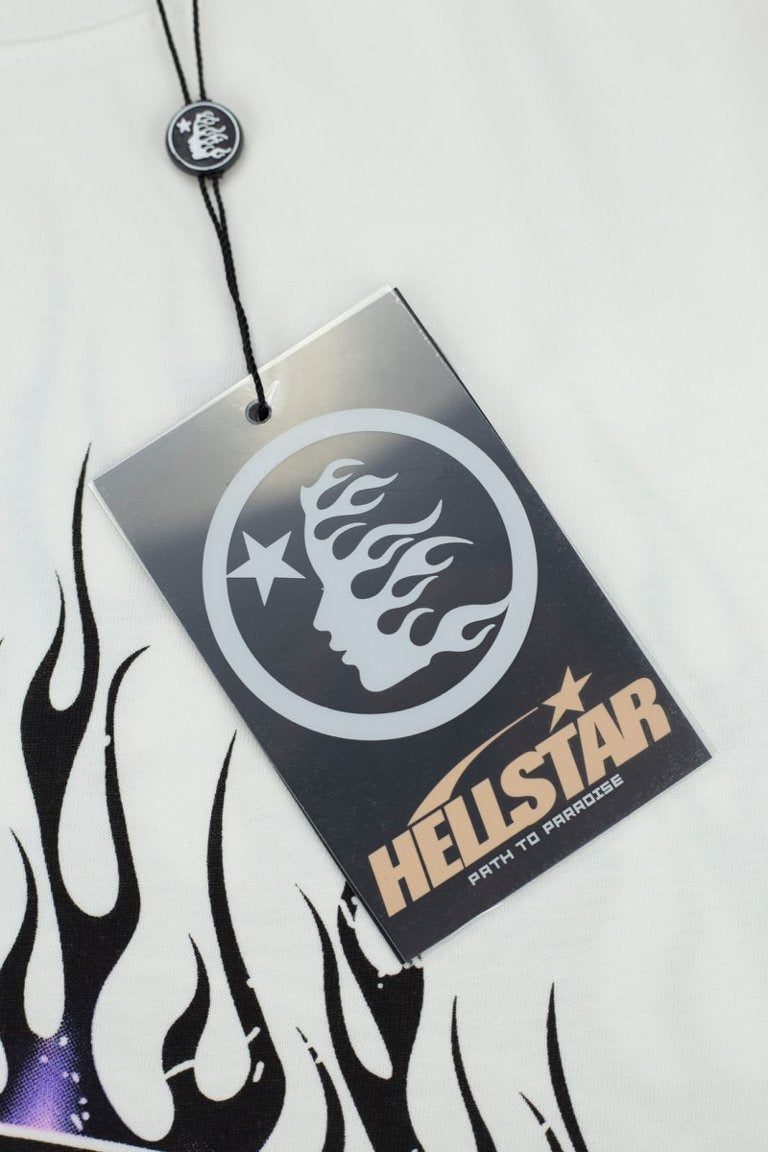 Hellstar Flame Graphic Oversized T-Shirt - Black