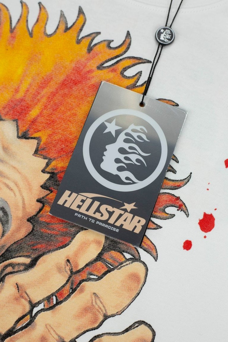 Hellstar Hand Eye Graphic Oversized T-Shirt - Off White