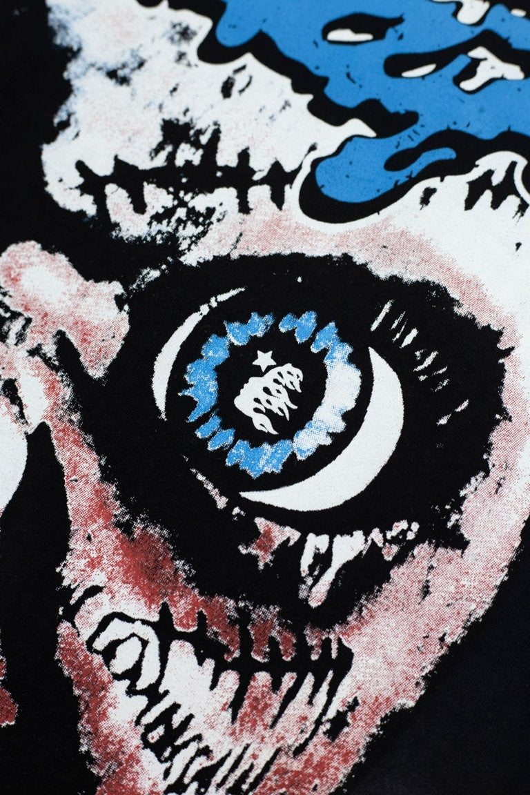 Hellstar "Don't You Wanna Play?" Graphic Oversized T-Shirt - Washed Black