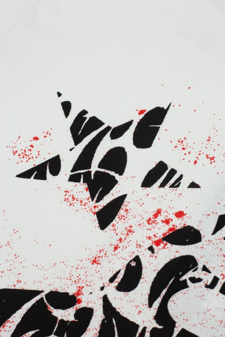 Hellstar Splatter Dragon Graphic Oversized T-Shirt - Washed Black
