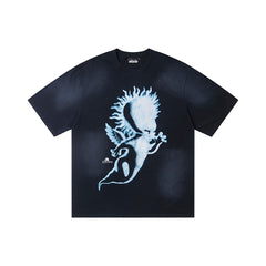 Hellstar Washed Black Graphic T-Shirt