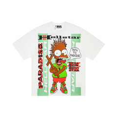 Hellstar Rhinestone & Graphic Short Sleeve T-Shirt (White)