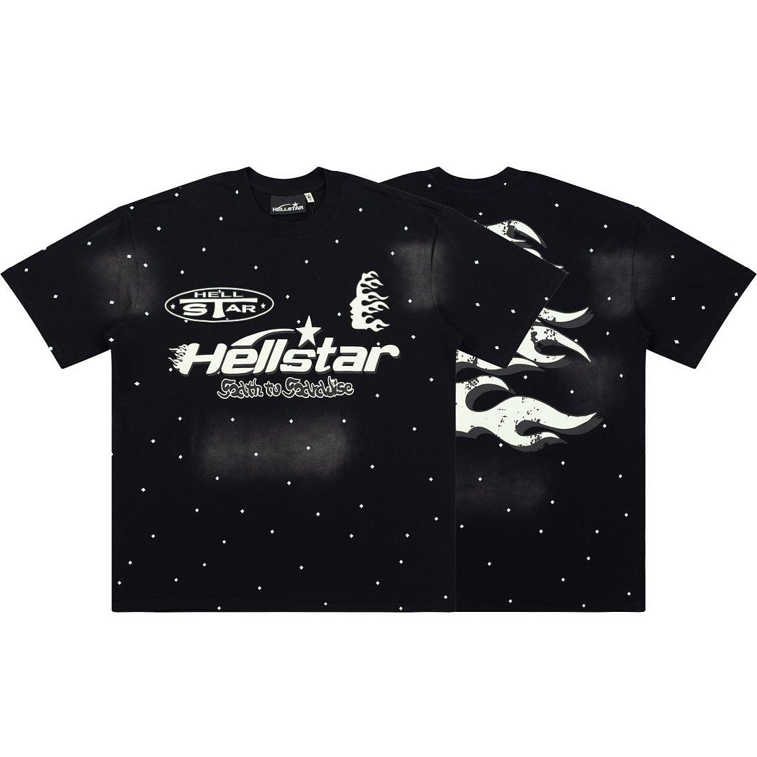 Hellstar Studios Large Logo Graphic Oversized T-Shirt - Black