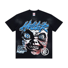 Hellstar "Don't You Wanna Play?" Graphic Oversized T-Shirt - Washed Black