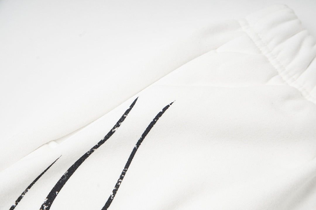 Hellstar Washed Fleece Graphic Sweatpants (White)