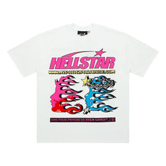 Hellstar Studios Half-Face Portrait Graphic Oversized T-Shirt