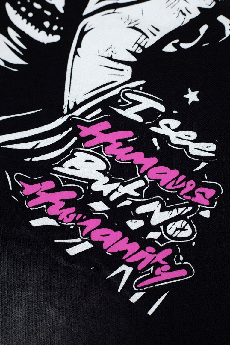 Hellstar Studios "FOR THE SUN" Graphic Oversized T-Shirt - Black