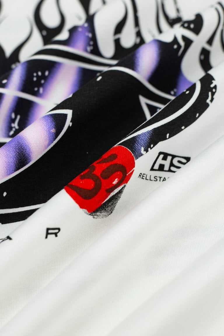 Hellstar Flame Graphic Oversized T-Shirt - Black