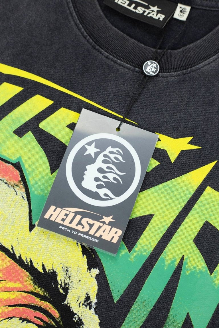 Hellstar Evil Santa Graphic Oversized T-Shirt - Black