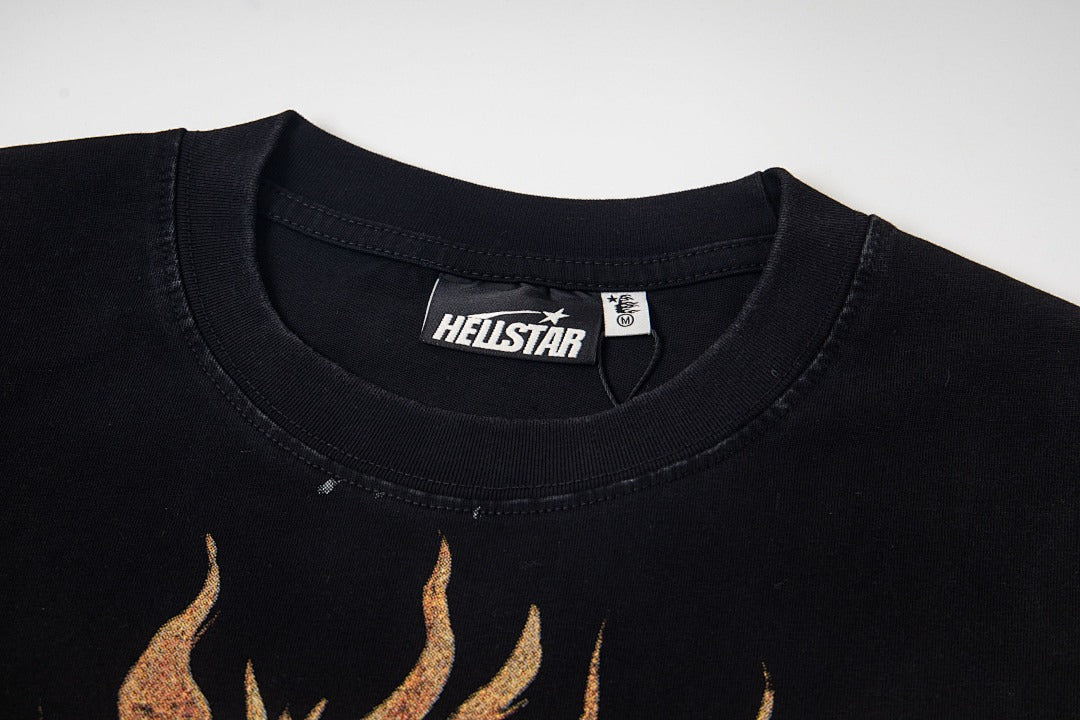 Hellstar Spiky Graphic Oversized T-Shirt in Black