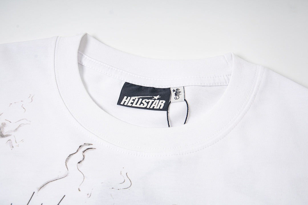 Hellstar Bearded Graphic Direct-to-Garment T-Shirt (White)