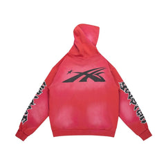 HELLSTAR Flame Skull Burst & Sleeve Text Heavyweight Hoodie