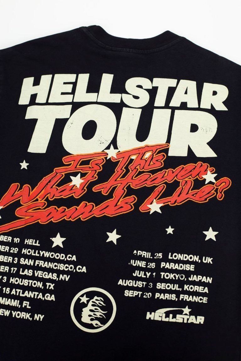 Hellstar Vintage Wash Flame Badge Graphic Oversized T-Shirt