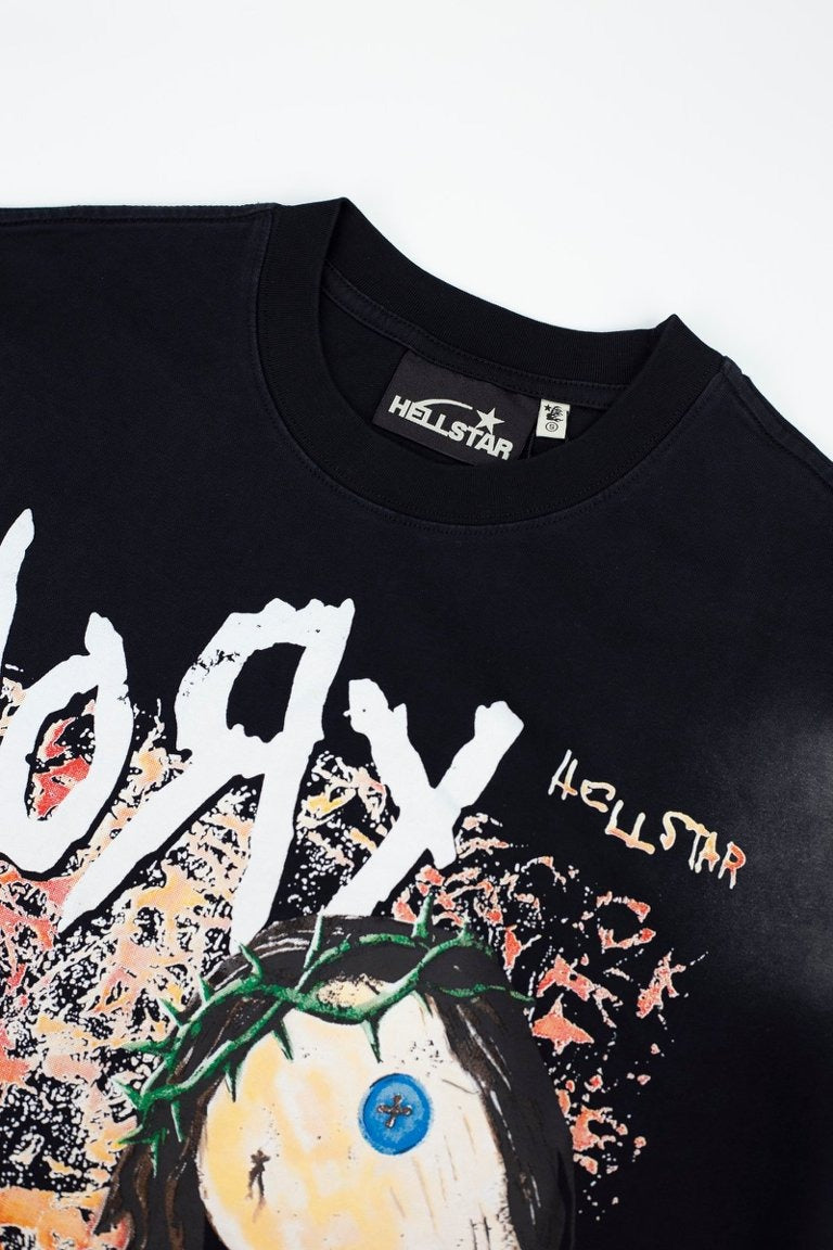 Hellstar Glory Thorns Doll Graphic Oversized T-Shirt - Black