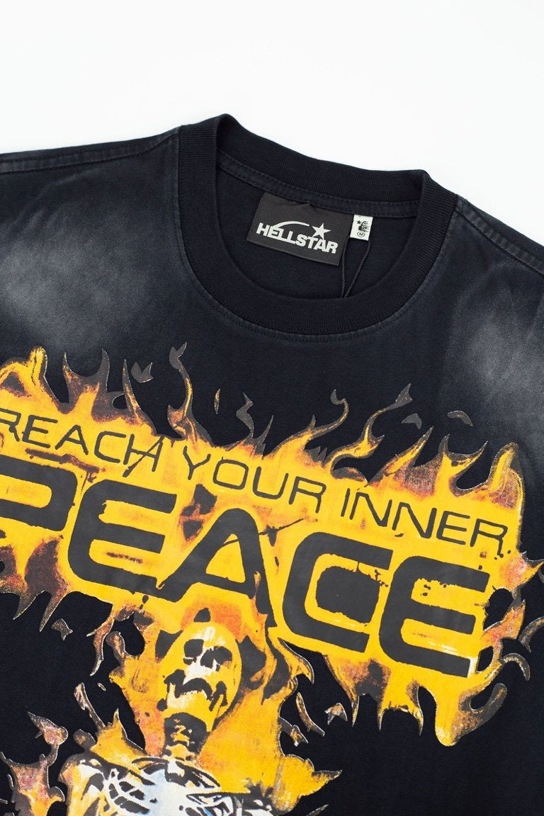 Hellstar Vintage Washed Flames & Meditating Skull Tank Top