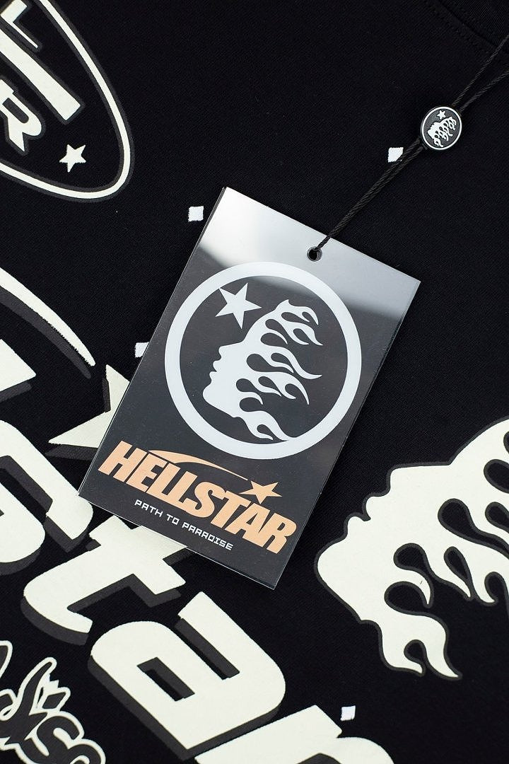 Hellstar Studios Large Logo Graphic Oversized T-Shirt - Black