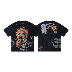 Hellstar Spiky Graphic Oversized T-Shirt in Black