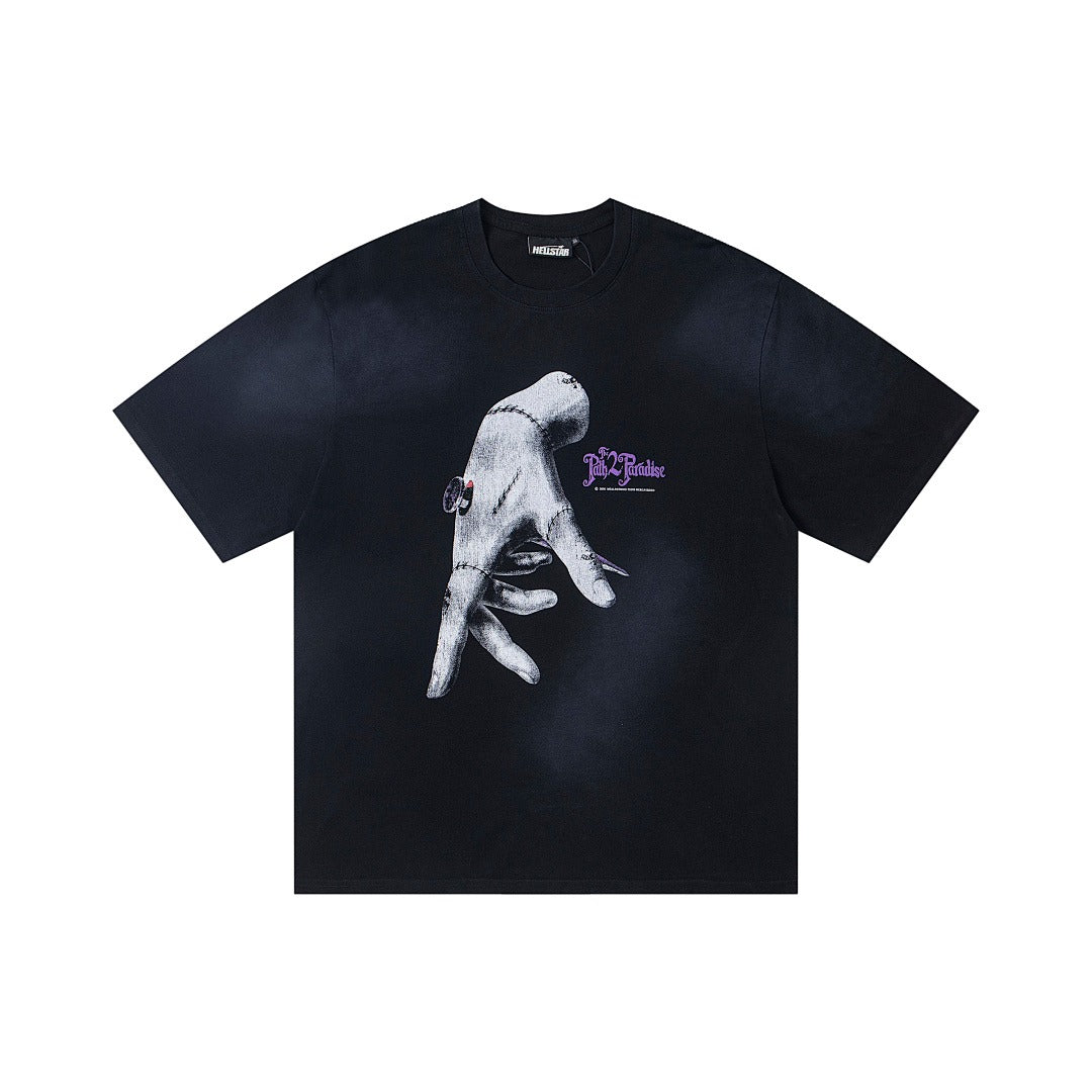 Hellstar HD Graphic Wash-Treated Short Sleeve T-Shirt