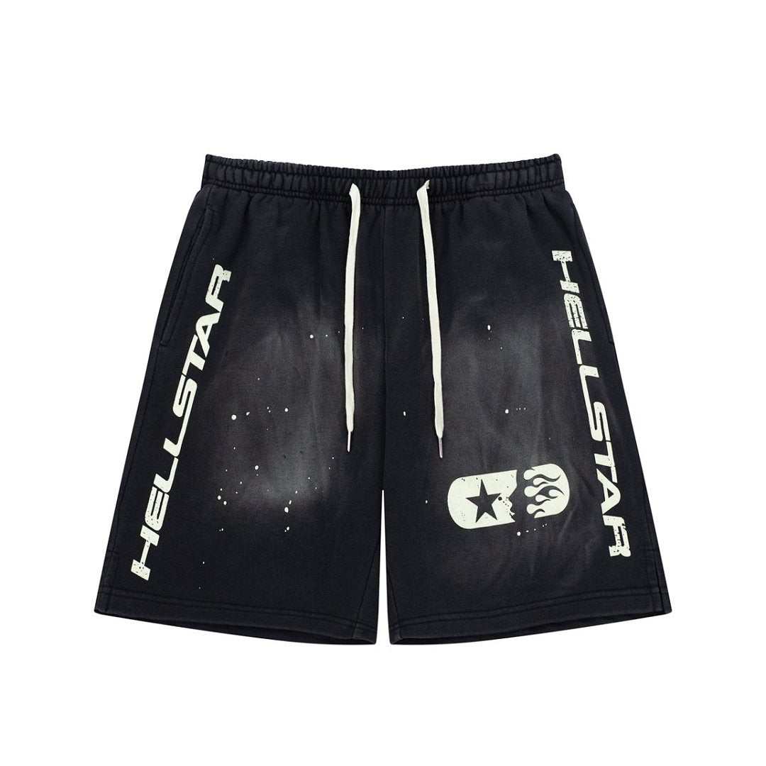 Hellstar Paint Splatter Gradient Drawstring Shorts
