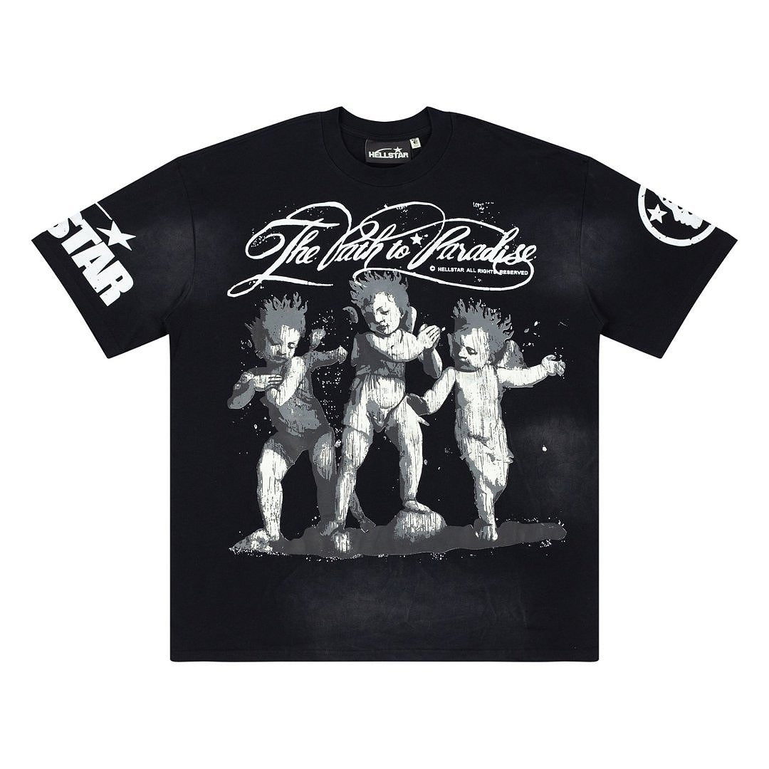 Hellstar Studios Sounds Graphic Oversized Cotton T-Shirt - Black